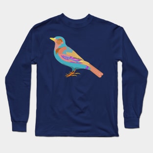 Lark Colorful Songbird Bird Long Sleeve T-Shirt